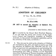 Adoption of Children Act Amendment Act 1949